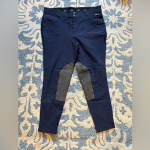 Kerrits Navy Riding Pants with Gray Patches